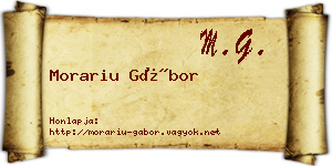 Morariu Gábor névjegykártya
